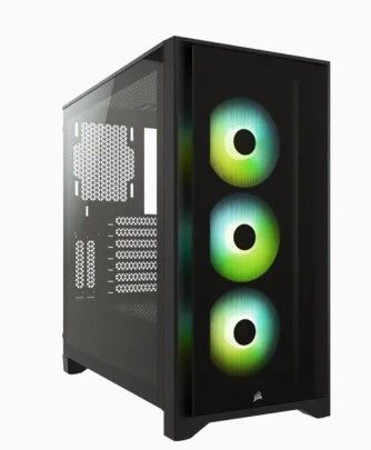 Photo 1 of iCUE 4000X RGB Tempered Glass Mid-Tower ATX Case — Black
