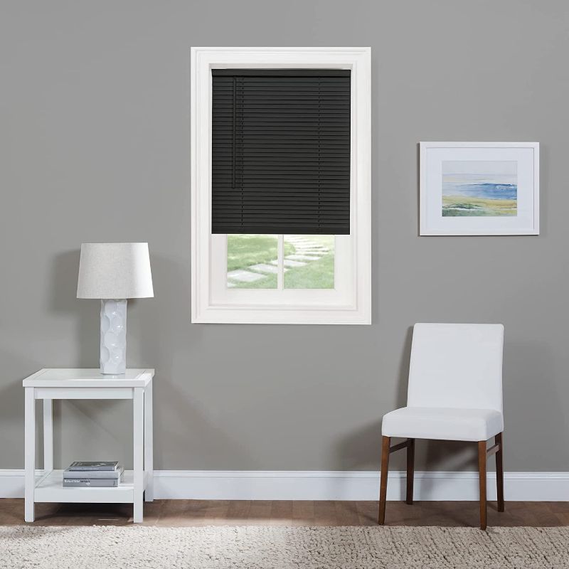 Photo 1 of Achim Home Furnishings Cordless GII Morningstar 1" Light Filtering Mini Blind 26x64 - Black
