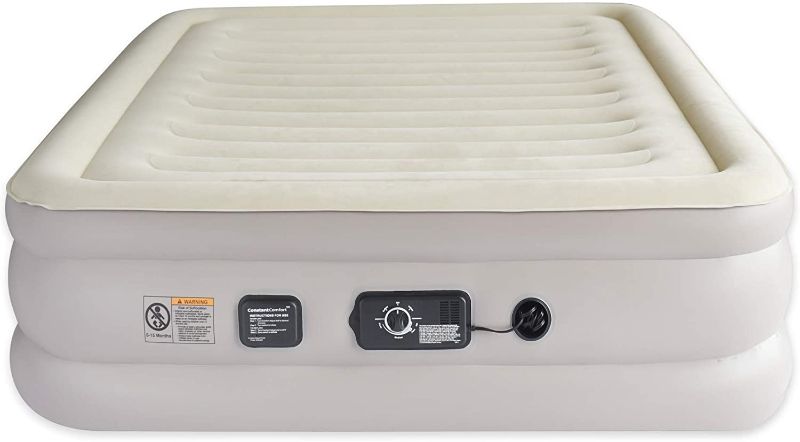 Photo 1 of Aria Queen Inflatable Air Mattress with ConstantComfort Built-in Pump, Self-Inflating Air Bed Maintains Selected Firmness for Luxurious All-Night Sleep Comfort
