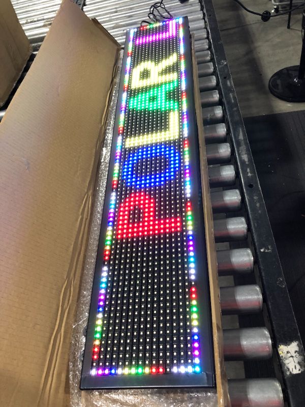 Photo 2 of LED WiFi+USB RGB color sign 40" x 8" with high resolution P10 and new SMD technology. Perfect solution for advertising
