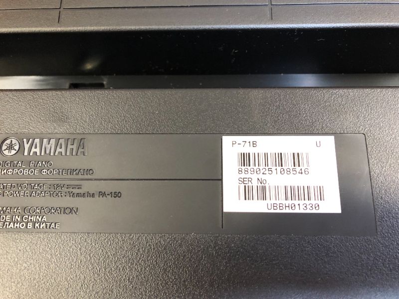 Photo 5 of Yamaha P71 88-Key Weighted Action Digital Piano with Sustain Pedal and Power Supply