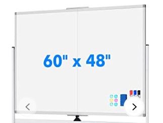 Photo 1 of  Whiteboard 60 x 48, Magnetic Stand Whiteboard 