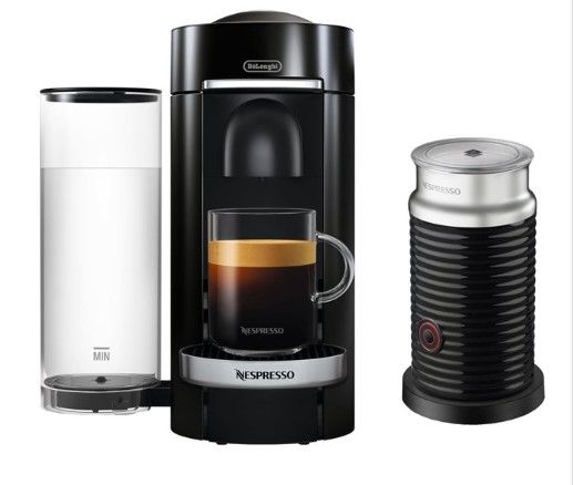 Photo 1 of Nespresso Vertuo Plus Deluxe Coffee and Espresso Maker by De'Longhi with Aeroccino, Black
