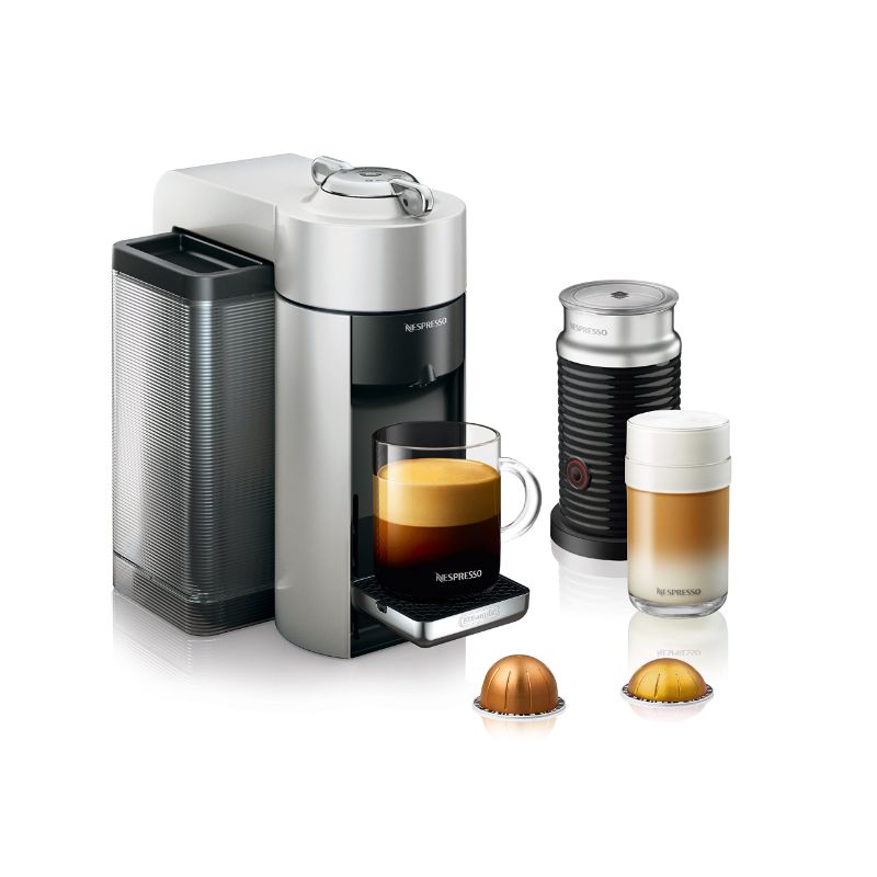 Photo 1 of Nespresso Vertuo Coffee and Espresso Machine by De Longhi with Aeroccino Silver

