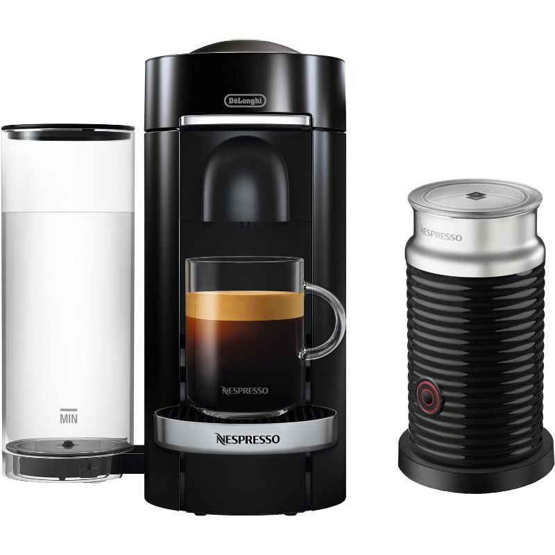 Photo 1 of Nespresso Vertuo Plus Deluxe Coffee and Espresso Maker by De Longhi with Aeroccino Black
