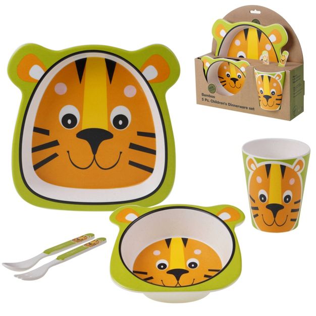 Photo 1 of 5pc Bamboo Children's Dinnerware Set - Certified International

