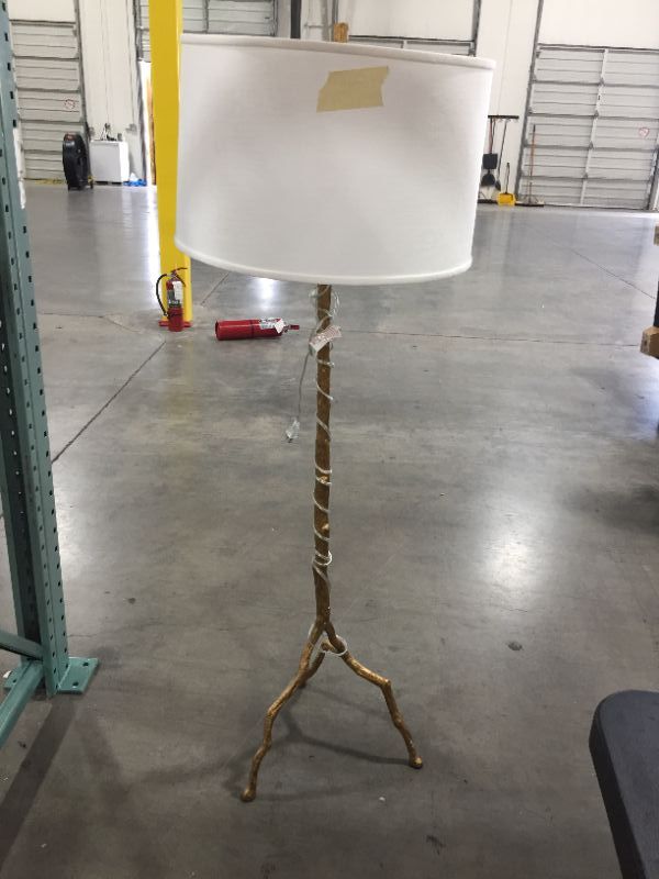 Photo 2 of GOLD WOOD STYLE BASE LAMP 60H INCHES