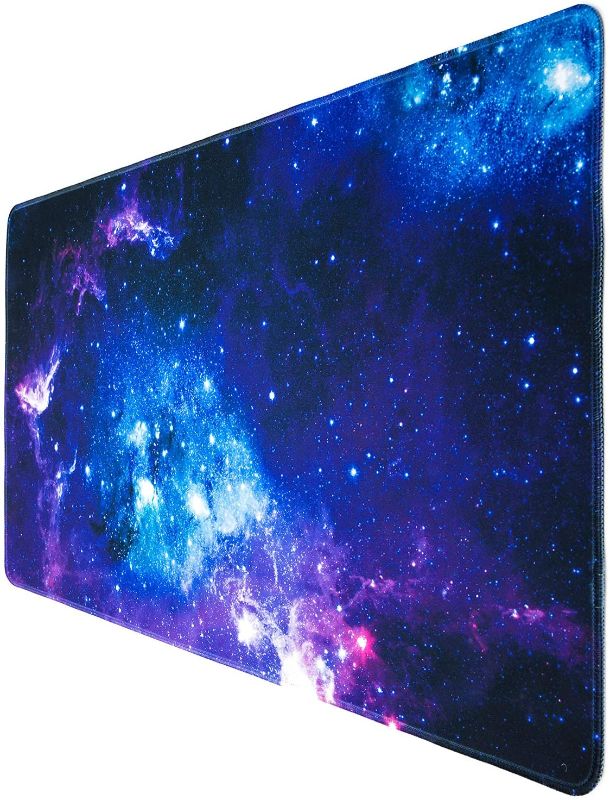 Photo 1 of 2 Pack Galaxy Game Mouse Pads, Mouse Pads Extended XXL Large Big Computer Keyboard Mouse Mat Desk Pad with Non-SlWater-Resistant, for Work & Gaming, Office & Home