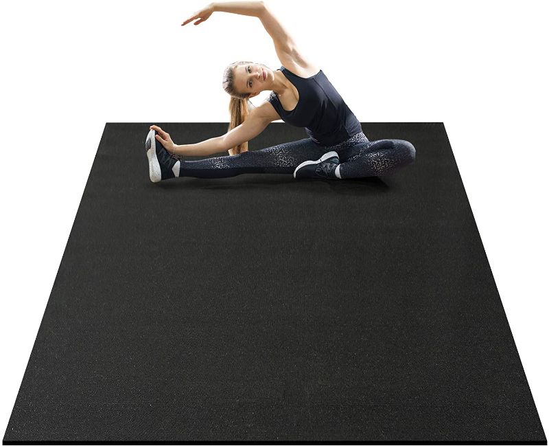 Photo 1 of AROGAN Exercise Mat Extra Large 6x4 Feet, 7mm Thick Premium Non Slip Workout Mats for Home Gym Flooring, Durable Cardio Mat for Yoga, Jump, Plyo, Fitness, Stretch, Shoe Friendly
