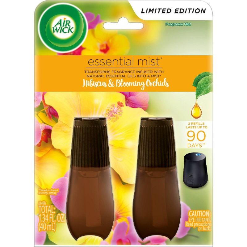 Photo 1 of Air Wick Essential Mist - Hibiscus and Blooming Orchids - 0+2 Refill - 1.34oz
