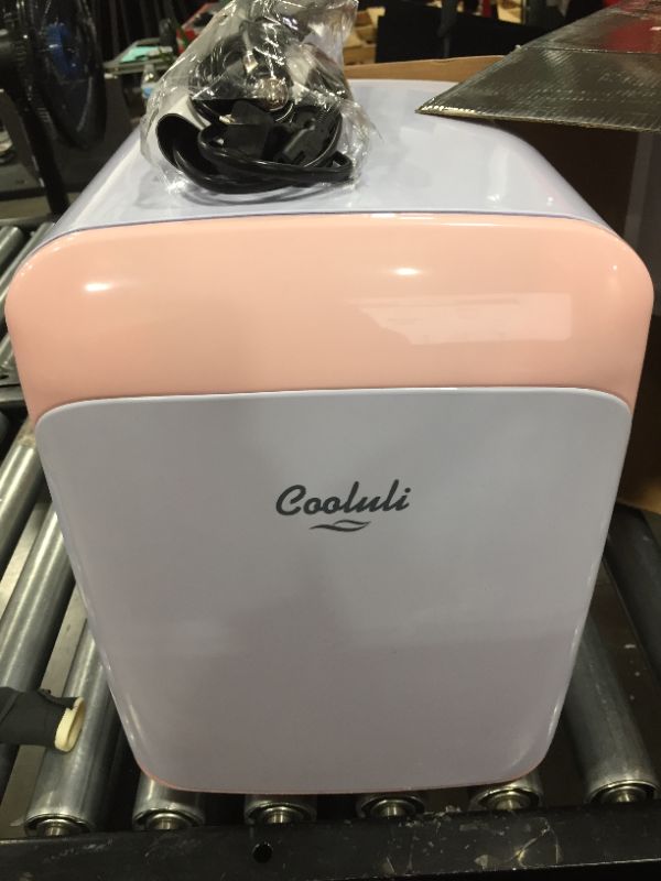 Photo 2 of COOLULI Classic 0.53 Cu. Ft. Retro Mini Fridge in Pink Without Freezer
