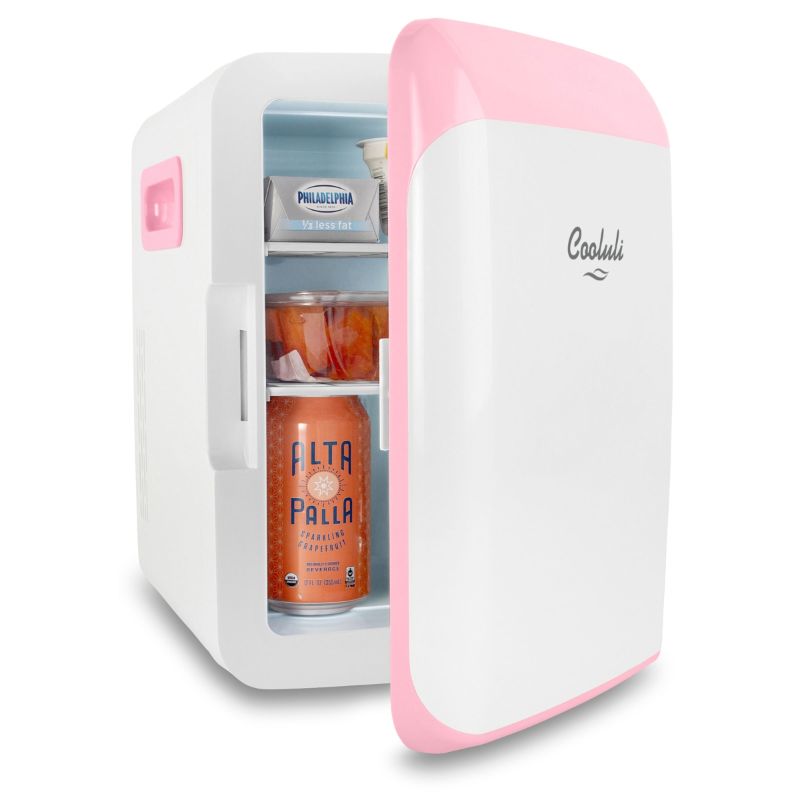 Photo 1 of COOLULI Classic 0.53 Cu. Ft. Retro Mini Fridge in Pink Without Freezer
