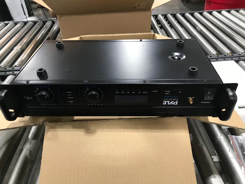 Photo 4 of 2-Channel Bluetooth Power Amplifier - 2000W Bridgeable Rack Mount Pro Audio Sound Wireless Home Stereo Receiver w/TRS XLR Input, LCD, Bridge Mode, Cooling Fan - Entertainment Speaker System - Pyle
