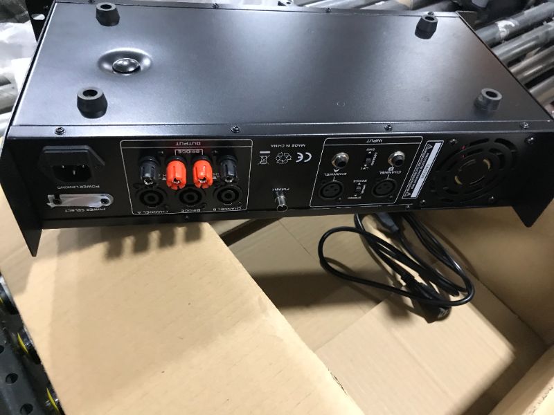 Photo 2 of 2-Channel Bluetooth Power Amplifier - 2000W Bridgeable Rack Mount Pro Audio Sound Wireless Home Stereo Receiver w/TRS XLR Input, LCD, Bridge Mode, Cooling Fan - Entertainment Speaker System - Pyle
