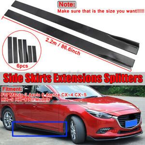 Photo 1 of 2x 86.6'' Side Skirts Rocker Panel Lip Spoiler For Mazda MX5 RX8 CX-3 CX5 CX-4
