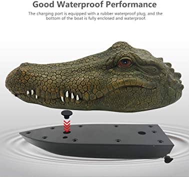 Photo 1 of GoolRC Flytec V002 RC Boat, 2.4G Remote Control Electric Racing Boat for Pools with Simulation Crocodile Head Spoof Toy
