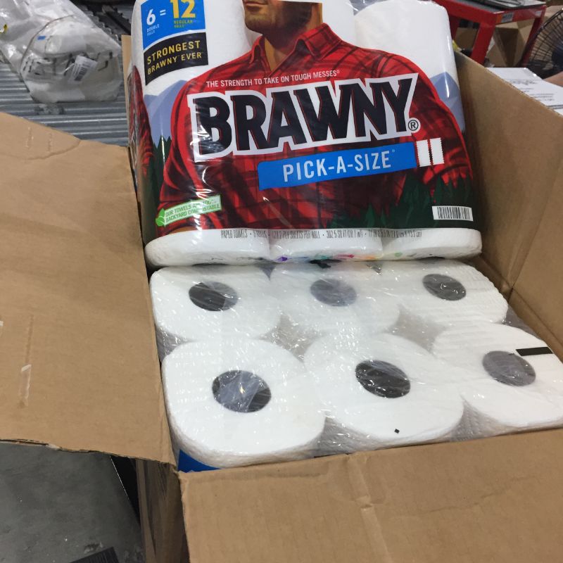 Photo 2 of Brawny Tear-A-Square Paper Towels, 12 Double Rolls
