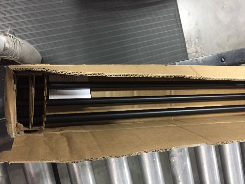 Photo 1 of Amazon Basics Room Darkening Blackout Curtain Rod - 88" to 120", Black
