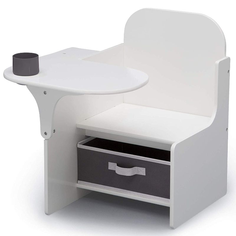 Photo 1 of Delta Children Classic Chair Desk with Storage Bin Bianca White
