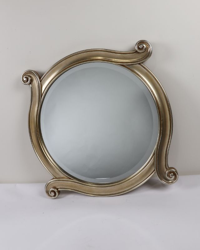 Photo 1 of Large Round Decorative Wall Mirror Approx 34 x 34 Inches Framed