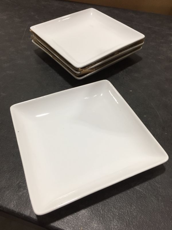 Photo 2 of 8" Porcelain Square Salad Plate White - Threshold™ - SET OF 4

