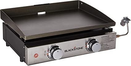 Photo 1 of Blackstone Tabletop Griddle, 1666, Heavy Duty Flat Top Griddle Grill Station for Camping, Camp, Outdoor, Tailgating, Tabletop – Stainless Steel Griddle with Knobs & Ignition, Black, 22 inch
