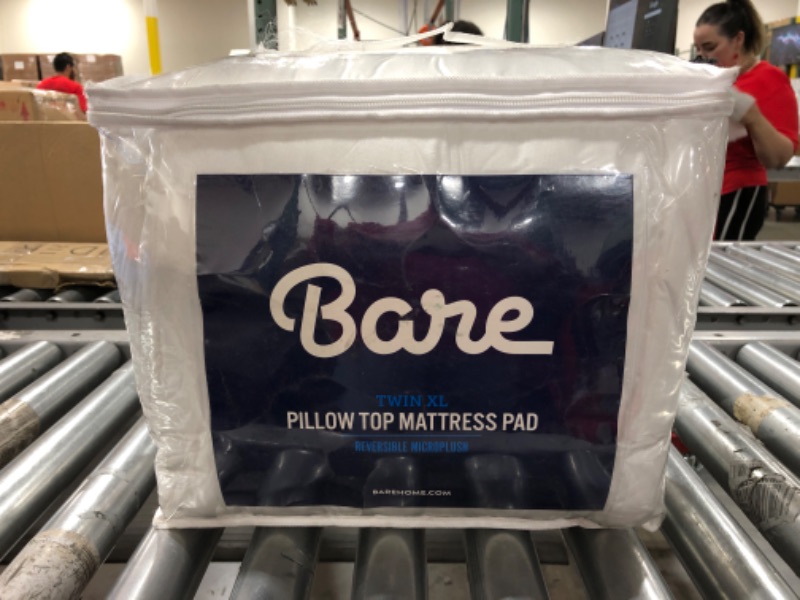 Photo 1 of Bare Home Pillow-Top Twin Extra Long Mattress Pad - Premium Goose Down Alternative - Overfilled Microplush Reversible Top - Super-Soft Mattress Topper (Twin XL/Twin Extra Long)
