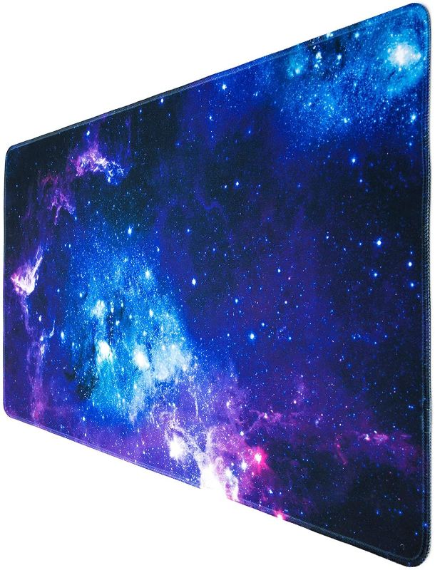 Photo 1 of Galaxy Game Mouse Pads, Mouse Pads Extended XXL Large Big Computer Keyboard Mouse Mat Desk Pad with Non-SlWater-Resistant, for Work & Gaming, Office & Home 2 PACK 