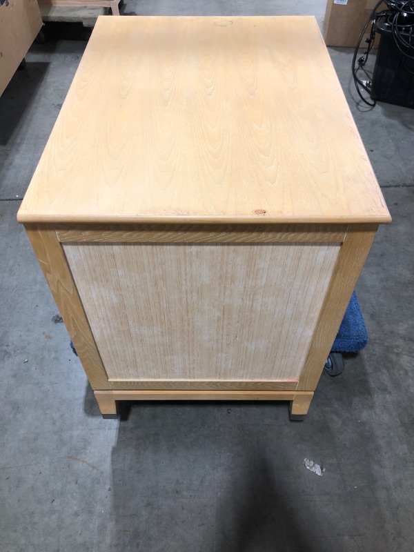 Photo 1 of 3 DRAWER NIGHT STAND WITH GLASS TOP 22L X 30W X 29H INCHES