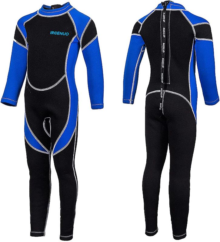 Photo 1 of IREENUO Kids Wetsuit for Boys Girls, 2.5mm Neoprene Long Sleeve Child Full Wet Suit for Diving Swimming Surfing Snorkeling Wading
SIZE 12 