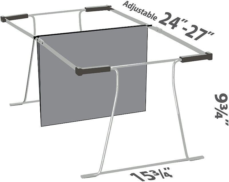 Photo 1 of Officemate Universal Hanging File Frame, Letter and Legal Size, Rails 24 to 27, Steel, 1 Set (91966)
