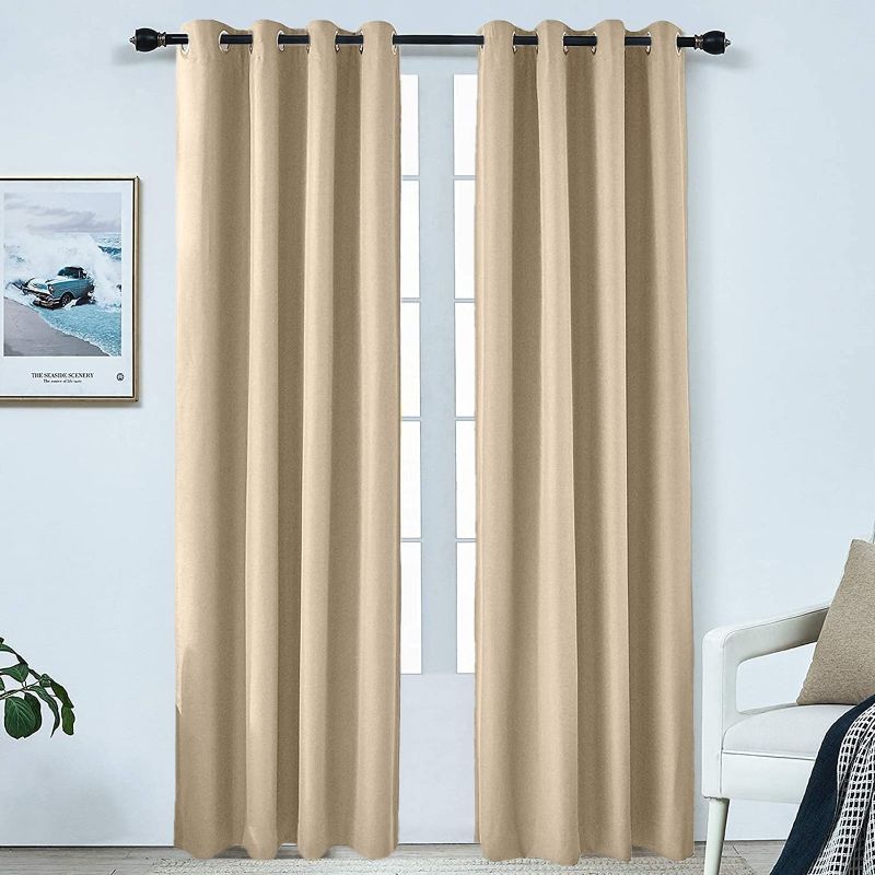 Photo 1 of Beige Blackout Curtains (94inches) 1 panel 