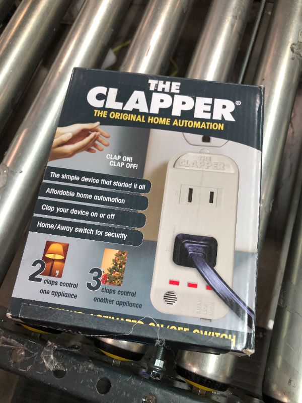 Photo 3 of The Clapper, Wireless Sound Activated On/Off Light Switch, Clap Detection, Perfect for Kitchen/Bedroom/TV/Appliances, 120 V Wall Plug, Smart Home Technology, As Seen On TV Household Gift
