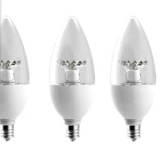 Photo 1 of 40-Watt Equivalent B11 Dimmable CEC LED Light Bulb Soft White (3-Pack)
