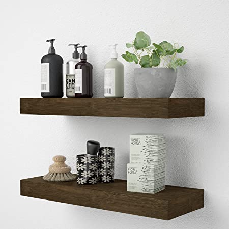 Photo 1 of BAMFOX Floating Wall Shelf Set of 2,Natural Bamboo Wall Decor Storage Shelf?Wall Mount Display Rack for Bedroom, Living Room, Bathroom, Kitchen, Office and More
