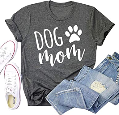 Photo 1 of Dog Mom Shirts for Women Funny Dog Paw Print Graphic T Shirt Casual Letter Short Sleeve Mama Tee Tops
SIZE XL GRAY 2 PACK