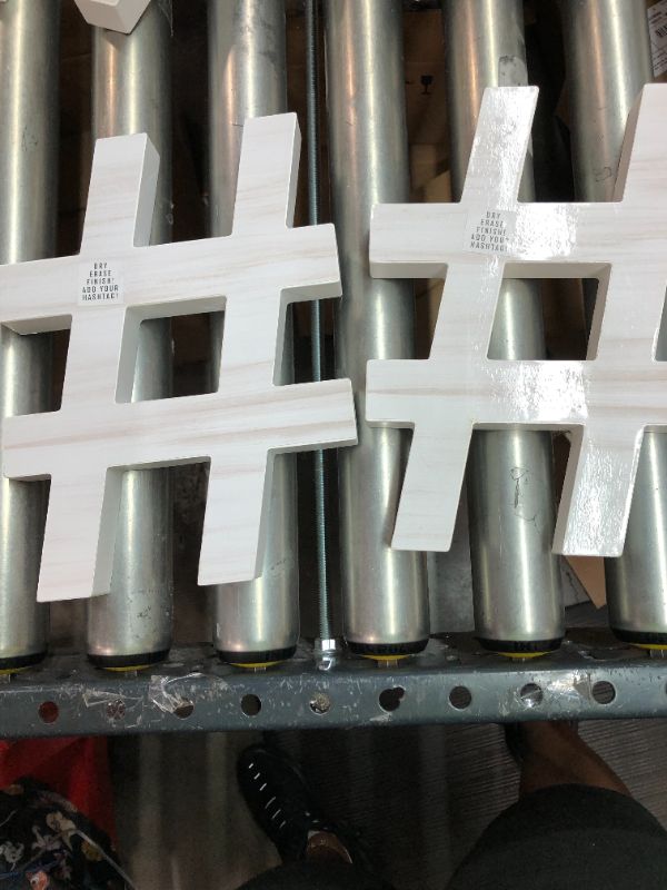 Photo 1 of DRYERASE HASHTAG SIGN 
2 PACK