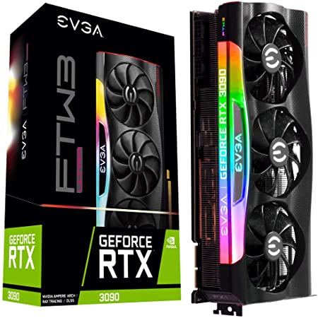 Photo 1 of EVGA GeForce RTX 3090 FTW3 Ultra Gaming, 24GB GDDR6X, iCX3 Technology, ARGB LED, Metal Backplate, 24G-P5-3987-KR
