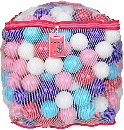 Photo 1 of Click N' Play Ball Pit Balls for Kids, Plastic Refill Balls, 200 Pack, Phthalate and BPA Free, Includes a Reusable Storage Bag with Zipper, Bright Colors, Gift for Toddlers and Kids
