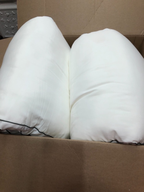 Photo 3 of Bed Pillows for Sleeping, Hotel Pillows King Size Set of 2, Gusseted Pillow for Back, Stomach or Side Sleepers, Cooling Pillow, Soft Pillow, White Pillows, King Size Pillows - 20 x 36 Inches
