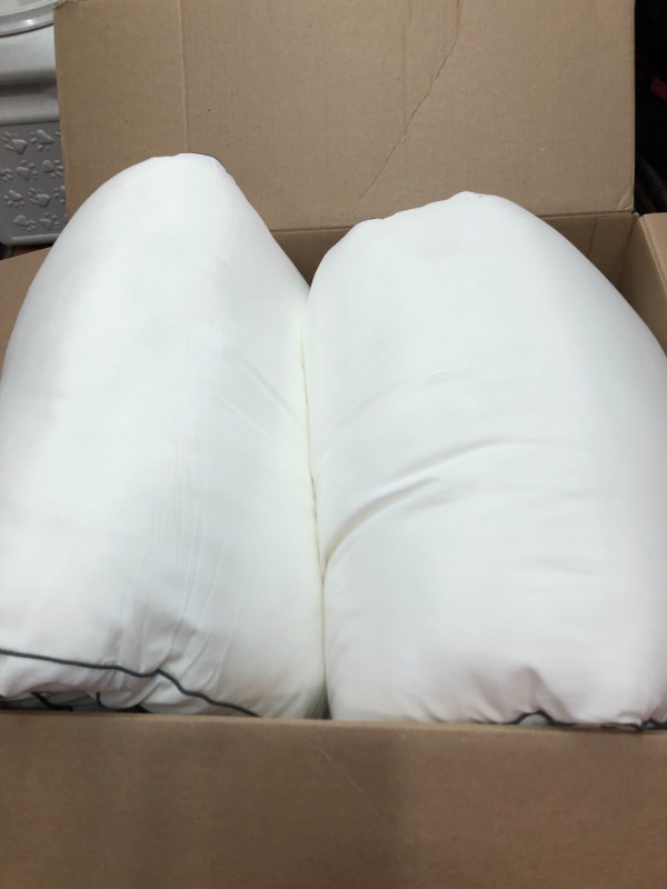Photo 2 of Bed Pillows for Sleeping, Hotel Pillows King Size Set of 2, Gusseted Pillow for Back, Stomach or Side Sleepers, Cooling Pillow, Soft Pillow, White Pillows, King Size Pillows - 20 x 36 Inches

