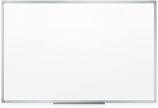 Photo 1 of Mead Dry Erase Board, Whiteboard / White Board, 24 x 18 Inches, Silver Finish Aluminum Frame (85355)
