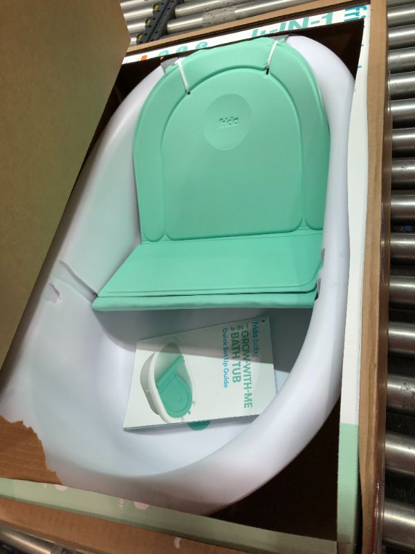 Photo 2 of 4-in-1 Grow-with-Me Bath Tub by Frida Baby Transforms Infant Bathtub to Toddler Bath Seat with Backrest for Assisted Sitting in Tub
