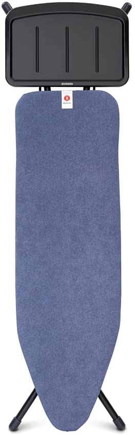 Photo 1 of Brabantia Size B Ironing Board (49x15 in) 7 Height Options, Solid Steam Unit Rest Holder (Denim Blue) Non-Slip Feet, Anti-Collapse Child Locks