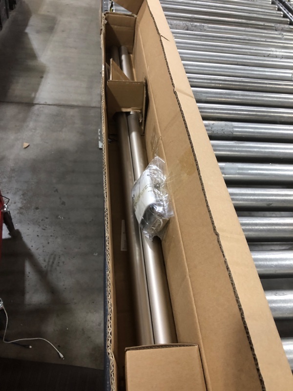 Photo 1 of AmazonBasics 1" Curtain Rod with Round Finials - 72" to 144", Nickel