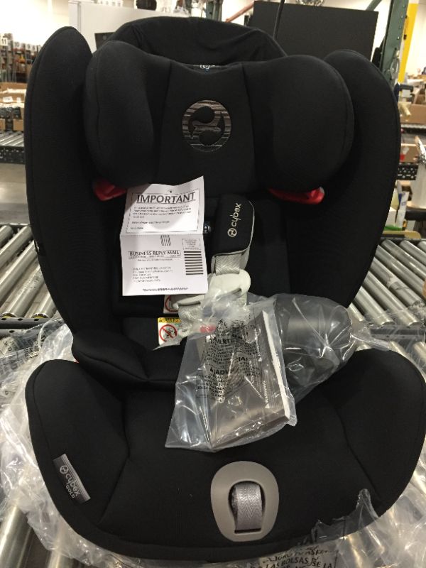 Photo 2 of Cybex Eternis S, All-in-One Convertible Car Seat, Use from Birth to 120 lbs, Reclining 12-Position Height-Adjustable Headrest, Side Impact Protection, Lavastone Black
