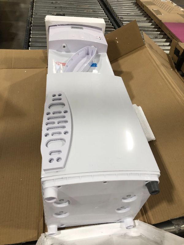 Photo 1 of Igloo IWCTL352CHWH Hot & Cold Top-Loading Water Cooler Dispenser, Holds 3 & 5 Gallon Bottles, Child Safety Lock, White & New Wave Enviro Products BPA Free Tritan™ Bottle, 5-Gallon
