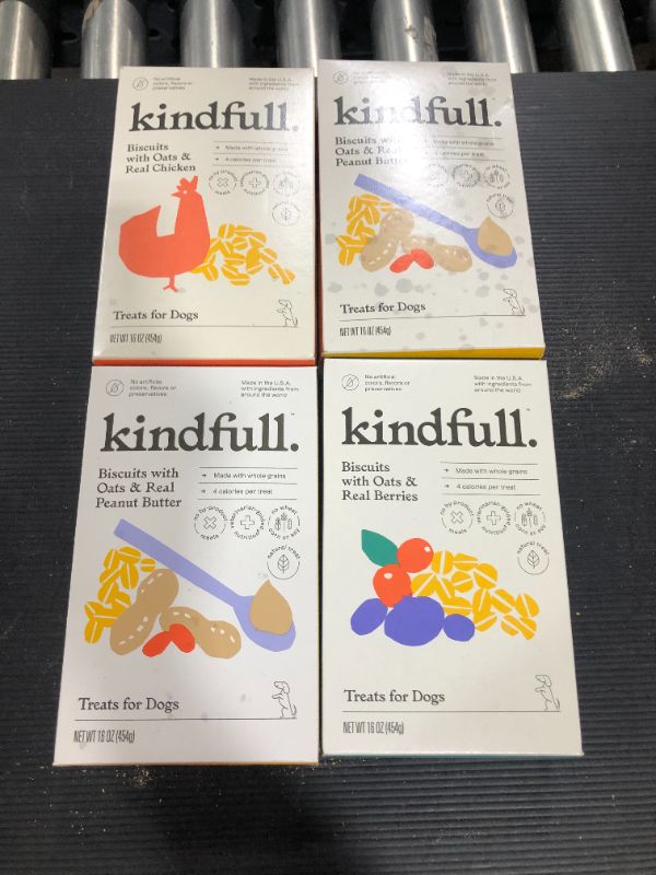 Photo 1 of 4 PACK Kindfull Biscuit Dog Treats BB 7/10/2022