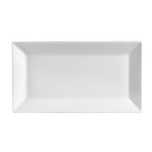 Photo 1 of City Arts China Porcelain Rectangular Kingsquare Platter White, 11.5" Length X 6.25" Width X 1" Height 12/Case
