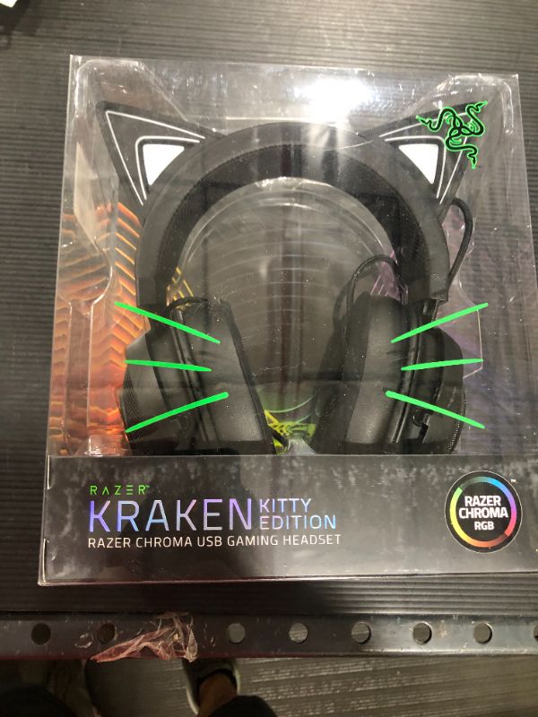 Photo 2 of Razer Kraken Kitty RGB USB Gaming Headset: for PC - Classic Black (1016322)
